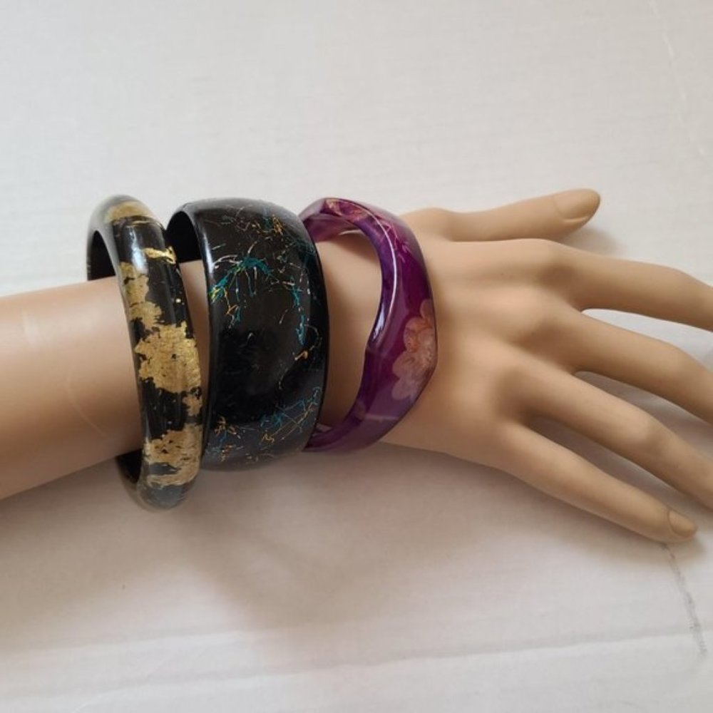 Fashion Jewelry Women's Lot of 3 Bangle Bracelets